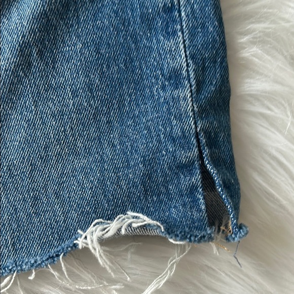 GAP Blue Jean Shorts with Distressed Hem - Picture 2 of 6